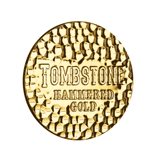 Tombstone Hammered 1oz Gold Round