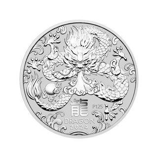 Australian Lunar Series III 2024 Year of the Dragon 1 Kilo Silver Bullion Coin