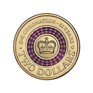 2013 C Mintmark Coronation 60th Anniversary $2 Coloured Carded Coin