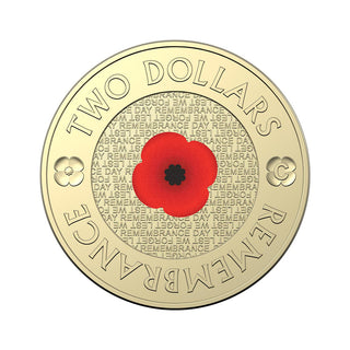 2022 Remembrance Day $2 C Mintmark Coin