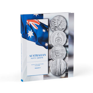 Australian 50c Coin Collection Folders Volume I & II