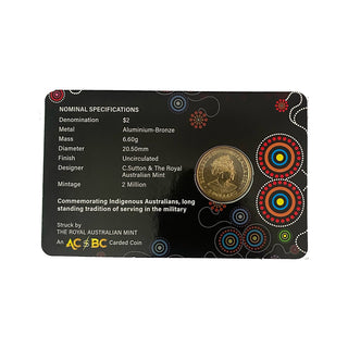 2021 Indigenous Military Carded $2 Coin