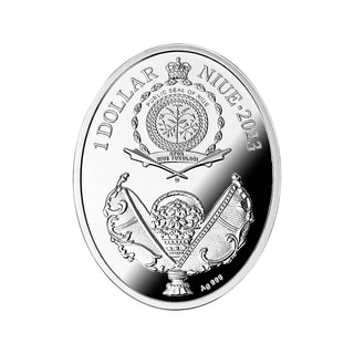 Egg With Watch Faberge Eggs Series 2023 Silver Proof