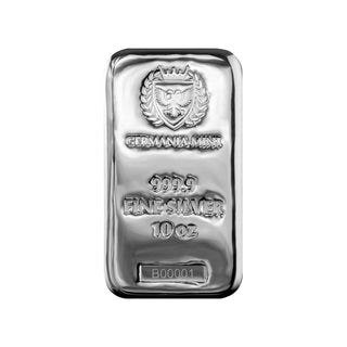 Germania Mint Silver Cast Bar 10oz