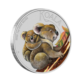 Perth 2023 National Stamp and Coin Exhibition Australian Koala 1oz Silver Coloured Coin in Card