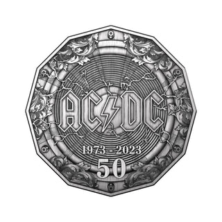 50th Anniversary Of AC/DC - 2023 50c Silver Antique