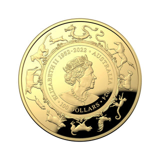 2024 $100 Domed Gold Proof Coin - Lunar Year of the Dragon