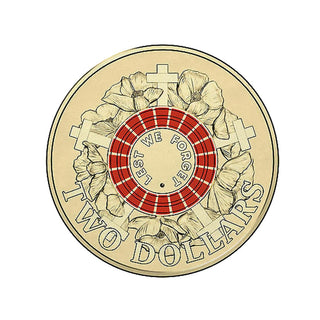 2015 Lest We Forget $2 Coloured Uncirculated Coin