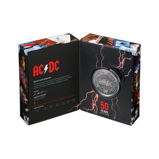 50th Anniversary Of AC/DC - 2023 50c Silver Antique