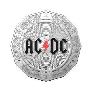 50th Anniversary Of AC/DC - 2023 50c Coloured Uncirculated