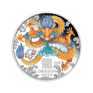 2024 Year of the Dragon 1oz Silver Proof Coloured Coin