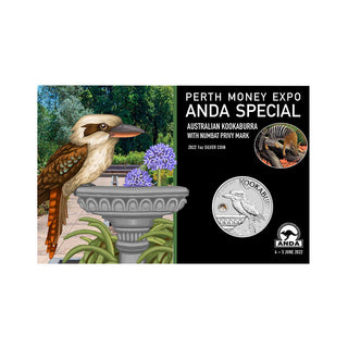 2022 Kookaburra 1oz Silver With Numbat Privy Mark Perth ANDA