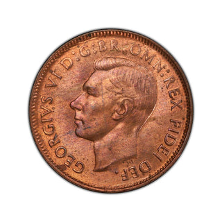 1951 P Half Penny 1/2d with Dot Graded MS64RB