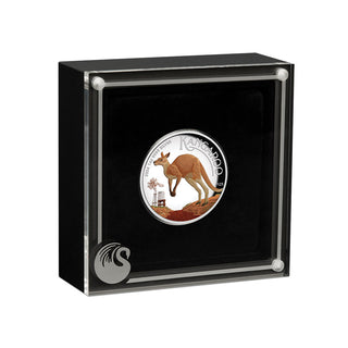 Australian Kangaroo 2024 1oz Silver Proof High Relief Coloured Coin