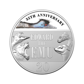 35th Anniversary Of Edward The Emu - Coin in Card - 2023 20c Coloured Uncirculated