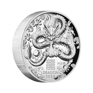 2024 Year of the Dragon 1oz Silver Proof High Relief Coin