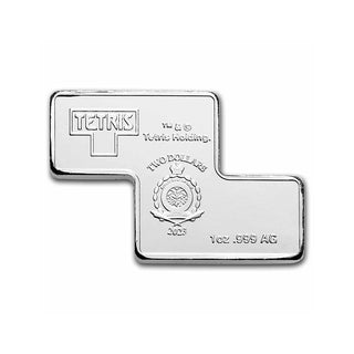 2023 Tetris™ 1 oz Silver $2, 7-Coin Tetrimino Block Shapes