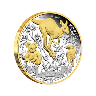 The Perth Mint’s 125th Anniversary 2024 2oz Silver Proof Gilded Coin