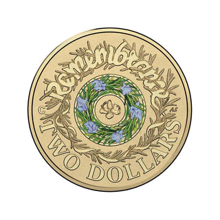 2017 Remembrance Day Coloured $2 C Mintmark