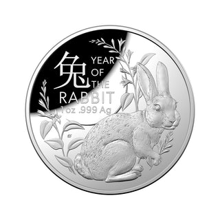 2023 Year Of The Rabbit $5 Domed Silver Coin