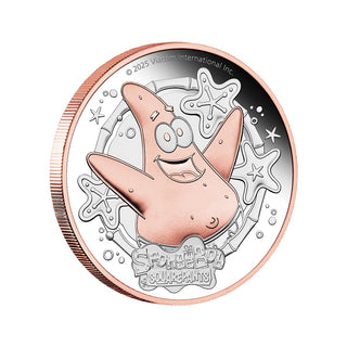 2025 2oz Silver Proof Gilded Coin - SpongeBob Squarepants - Patrick Star