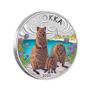 2025 Australian Quokka 1oz Silver Coloured Proof Coin