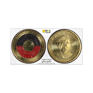 2021 $2 50th Anniversary Aboriginal Flag Graded MS66