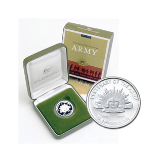 2001 Centenary Of Army $1 Silver Proof Coin