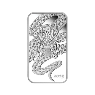 2025 1oz Silver Proof Rectangular Dragon Coin