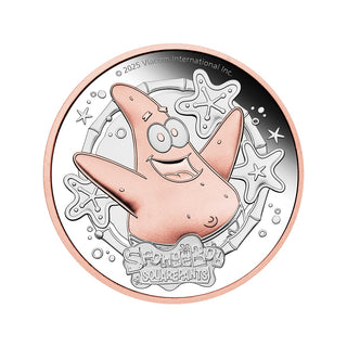 2025 2oz Silver Proof Gilded Coin - SpongeBob Squarepants - Patrick Star