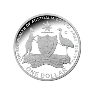 2008 $1 100 Years of Australia's Original Coat of Arms Fine Silver Proof Coin