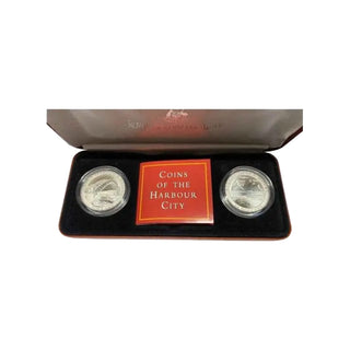 1997 Harbour Bridge & Opera House 2 Coin Silver Proof $10 Set