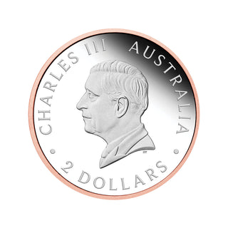 2025 Wedge Tailed Eagle 2oz Silver Proof Rose Gold Gilded Ultra High Relief Coin