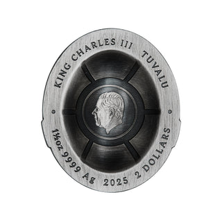 2025 Teenage Mutant Ninja Turtle Domed Shell 1.5oz Silver Antiqued Coloured Coin