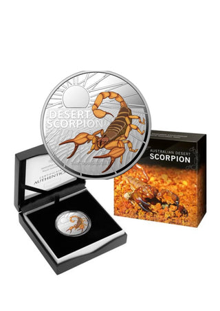 2023 Australia's Most Dangerous - Desert Scorpion 1oz Silver Coloured Proof Coin
