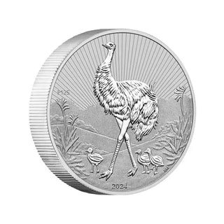 2024 Perth Mint Silver Next Generation Emu Piedfort Coin 2oz