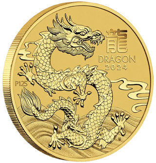 2024 Perth Mint Gold Lunar Dragon Coin 1/10oz