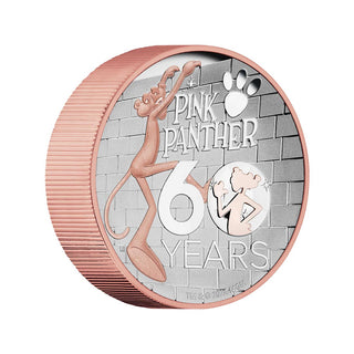 Pink Panther 60th Anniversary 2024 5oz Silver Proof High Relief Gilded Coin