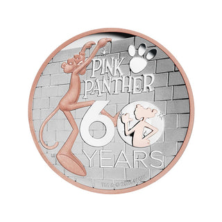 Pink Panther 60th Anniversary 2024 5oz Silver Proof High Relief Gilded Coin