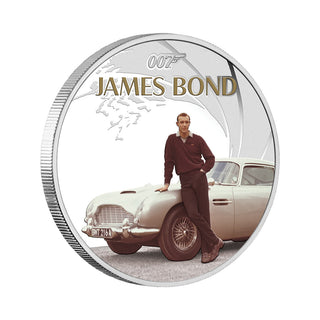 James Bond Sean Connery 2024 1oz Silver Proof Aston Martin Coloured Coin