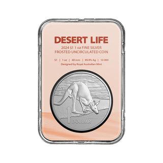 Kangaroo Series 2024 $1 1oz Frosted Fine Silver Uncirculated Coin