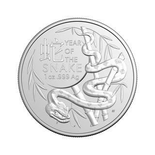 2025 $1 1oz Silver Bullion Coin - Lunar Series - Year of the Snake RAM