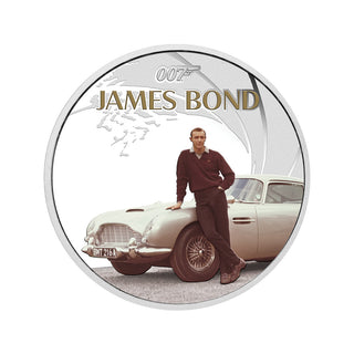 James Bond Sean Connery 2024 1oz Silver Proof Aston Martin Coloured Coin