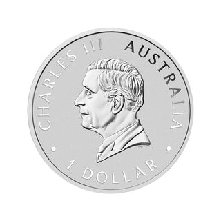 2025 World Money Fair Australian Kookaburra 1oz Silver Coloured Coin In Card