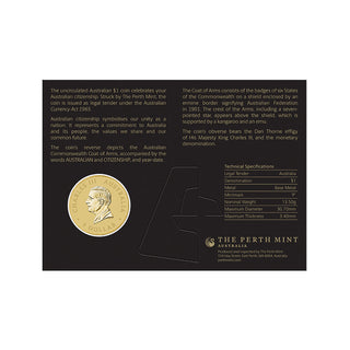 2026 Australian Citizenship $1 Coin in Card