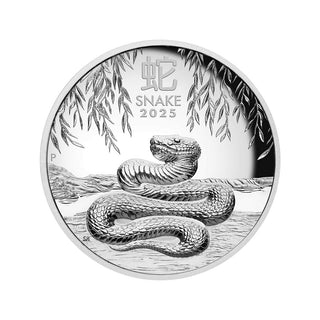 2025 Australian Lunar Series III Year of the Snake 1oz Silver Proof High Relief Coin