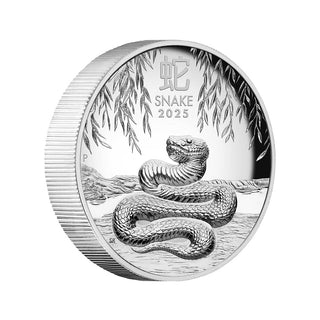 2025 Australian Lunar Series III Year of the Snake 1oz Silver Proof High Relief Coin