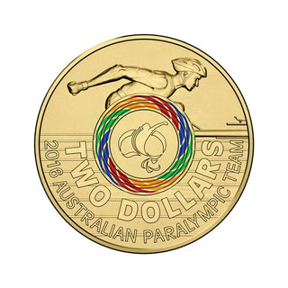 2016 Australian Paralympic Team Coloured $2 Coin Set