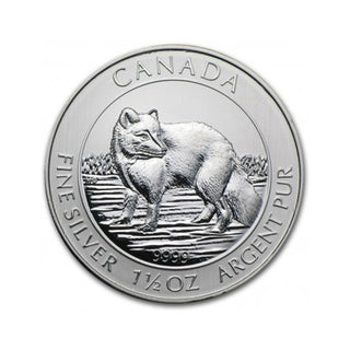 2014 Canadian Arctic Fox 1.5oz $8 Silver Bullion