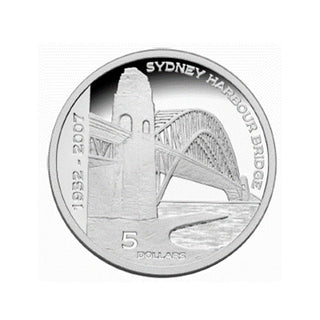 2007 Sydney Harbour Bridge Five Dollar Silver Proof Coin